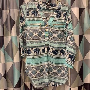 Elephant half sleeve top